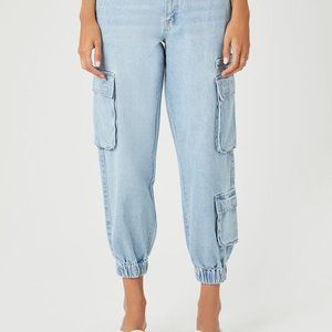 Forever 21 Cargo Denim Joggers